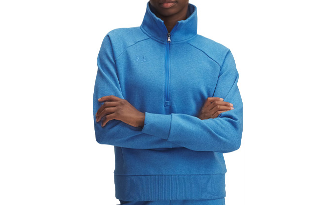 Under Armour Womens Rival Fleece Mock Neck Half Zip Sweatshirt Under Armour Womens Rival Fleece Mock Neck Half Zip Sweatshirt