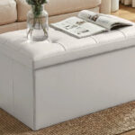 Upholstered Storage Bench Ottoman