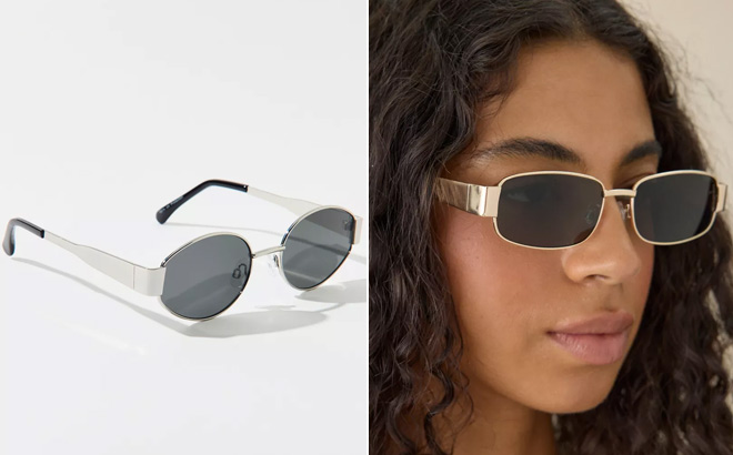 Urban Outfitters Agent Slim Oval Sunglasses Urban Outfitters Agent Slim Oval Sunglasses