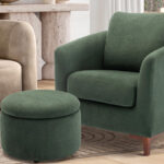 Willa Arlo Accent Armchair with Storage Ottoman