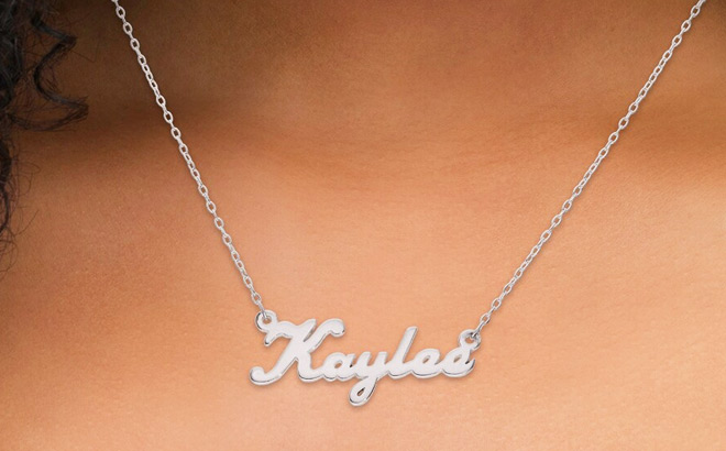 Zales Bold Script Name Necklace
