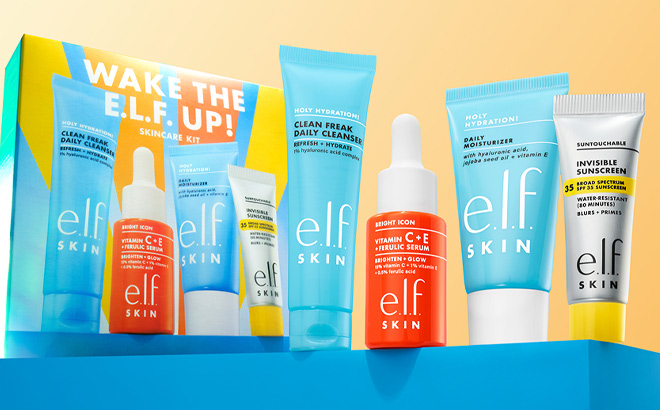 e l f SKIN Wake the e l f Up Skincare Kit e l f SKIN Wake the e l f Up Skincare Kit