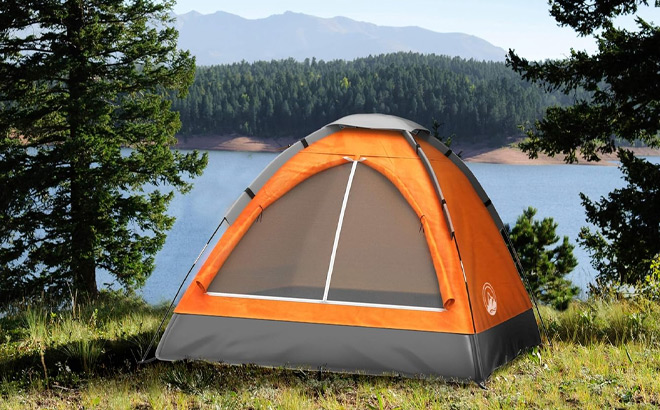 2 Person Camping Tent with Rain Fly and Carrying Bag