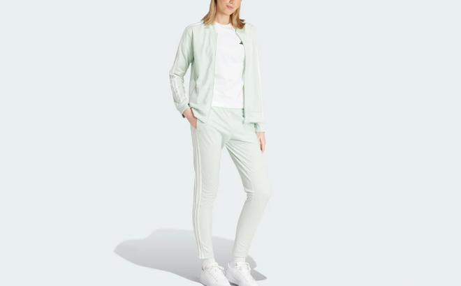 Adidas Womens 3 Stripes Tracksuits Adidas Womens 3 Stripes Tracksuits