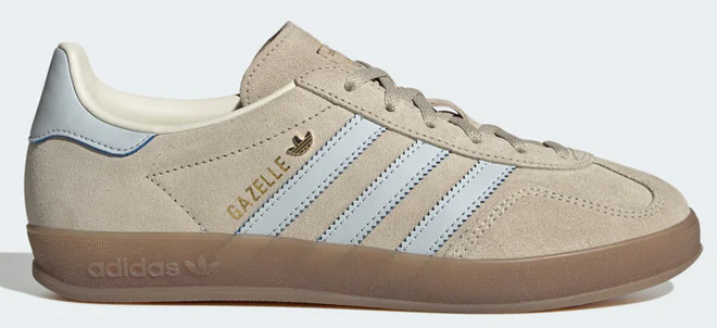Adidas Womens Gazelle Indoor Shoe in Wonder Beige