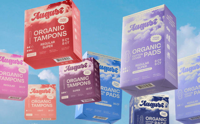 August Tampons and Pads