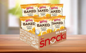Baked Ruffles Cheddar and Sour Cream 60 Pack on the Table
