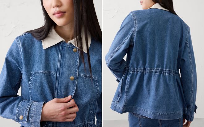 Banana Republic Factory Denim Utility Jacket
