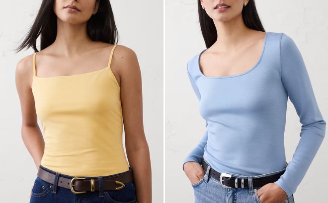 Banana Republic Factory New Soft Stretch Cami and Soft Touch Square Neck Top