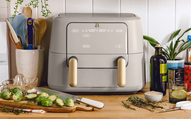 Beautiful by Drew Barrymore 9 Qt TriZone Dual Basket Air Fryer