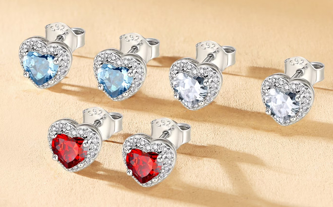 Bestyle Hypoallergenic Birthstone Womens Earrings
