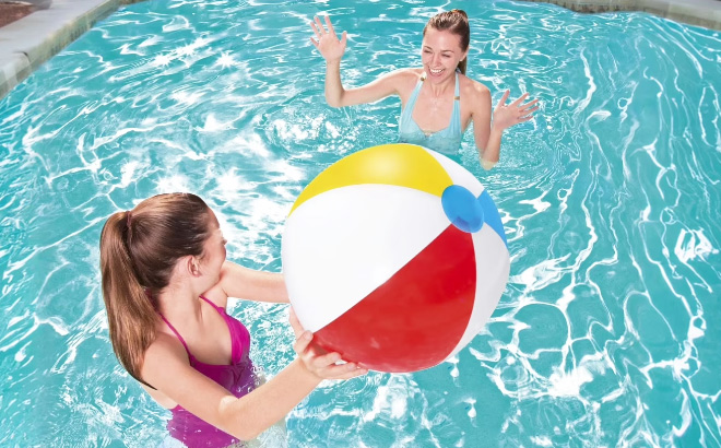 Bluescape Multi Color Inflatable Pool and Beach Ball Bluescape Multi Color Inflatable Pool and Beach Ball