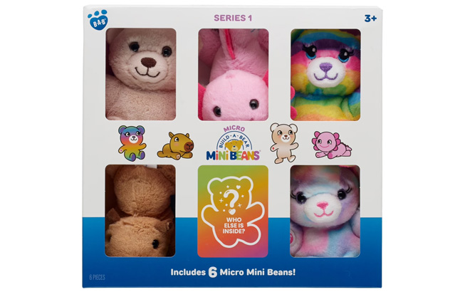 Build A Bear Micro Mini Beans Plush 6 Pack Collectible Set Build A Bear Micro Mini Beans Plush 6 Pack Collectible Set
