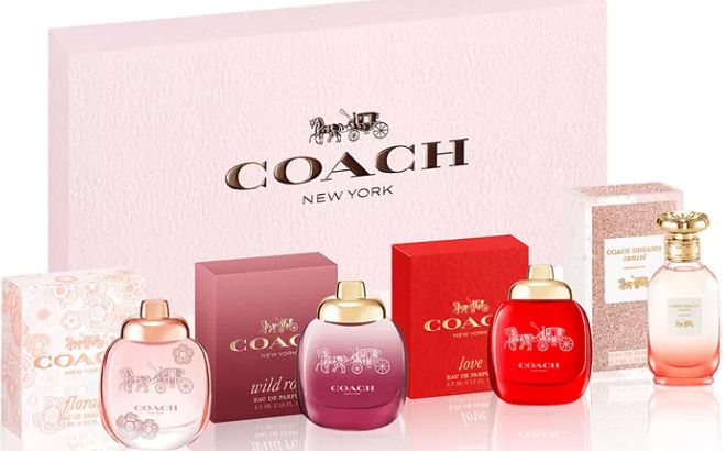COACH 4 Piece Eau de Parfum Deluxe Mini Gift Set