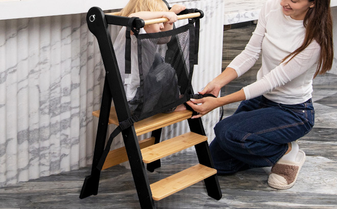 COSYLAND Foldable Toddler Standing Tower