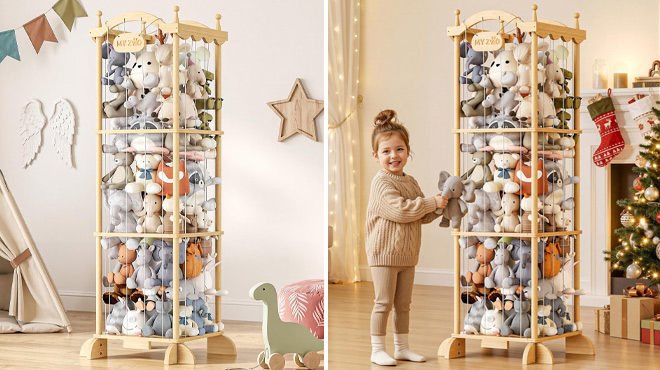COSYLAND Large Stuffed Animal Storage Organizer for Kids