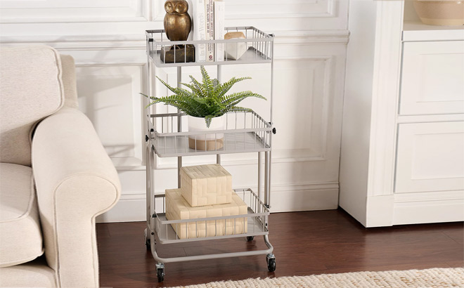 Cella 3 Tier 3 in 1 Kitchen Rolling Cart