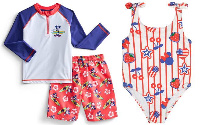 Character Toddler Boy Rash Guard Set and Toddler Girl One Piece Swimsuit Character Toddler Boy Rash Guard Set and Toddler Girl One Piece Swimsuit