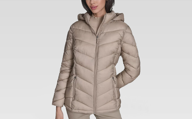 Charter Club Womens Packable Hooded Puffer Coat