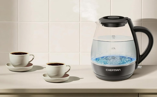 Chefman 1L Electric Glass Kettle Chefman 1L Electric Glass Kettle