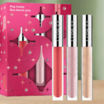 Clinique Pop Treats Pop Plush Lip Gloss Holiday Gift Set on a Table