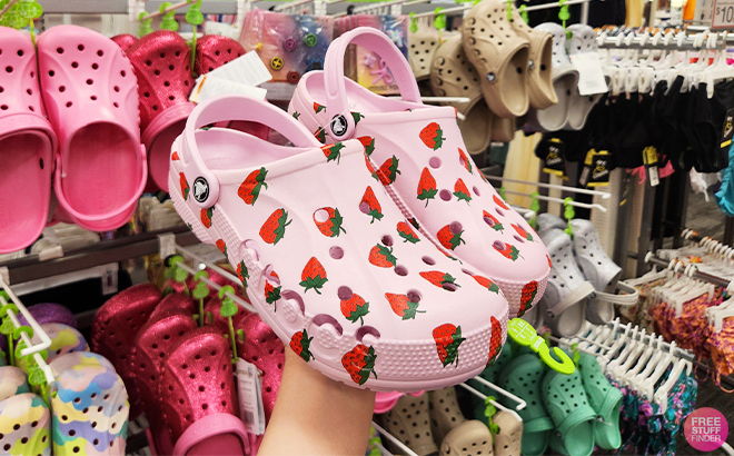 Crocs Kids Baya Strawberries Slip On Clogs Crocs Kids Baya Strawberries Slip On Clogs