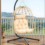 Dakota Fields 1 Person Swing Chair with Stand in Yellow