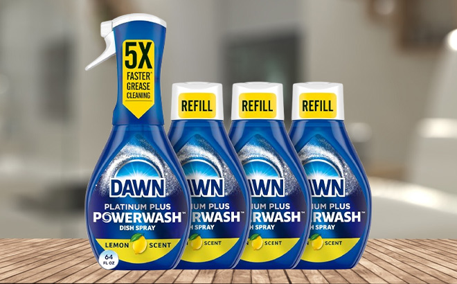 Dawn Powerwash Dish Spray Kit on the Table