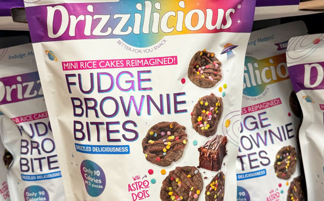 Drizzilicious Fudge Brownie Bites Mini Rice Cakes