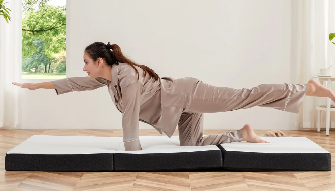 EDX 4 Inch Folding Mattress Topper