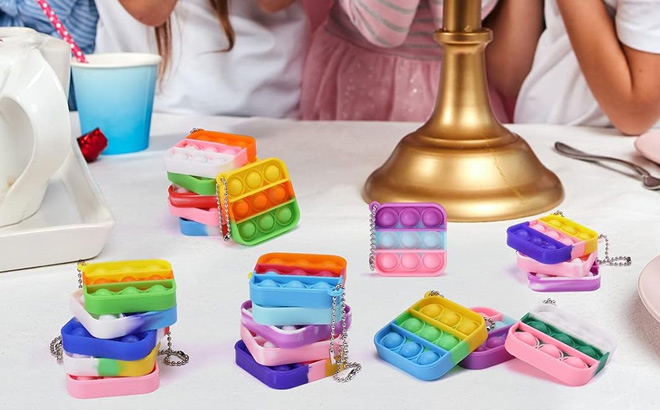 Fidget Keychains on the Table