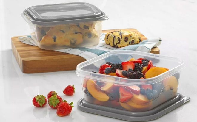 GoodCook EveryWare Square Food Storage Containers GoodCook EveryWare Square Food Storage Containers
