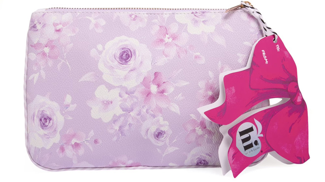 Hi Peach Layne Floral Large Zipper Pouch Gift