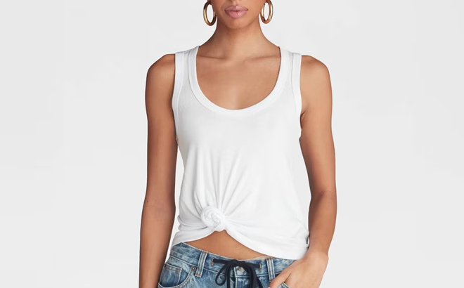 KBB by KAHLANA Womens Slim Fit The Knotted Tank Top KBB by KAHLANA Womens Slim Fit The Knotted Tank Top