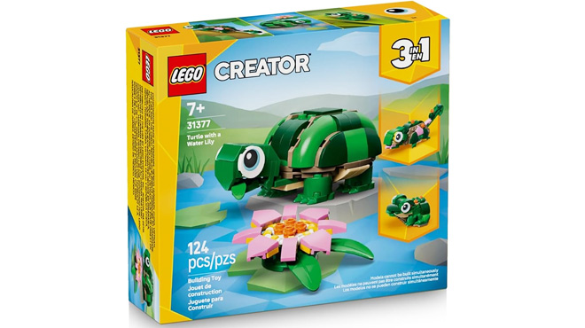 LEGO 124 Piece Creator 3 in 1 Turtle with a Water Lily Flower LEGO 124 Piece Creator 3 in 1 Turtle with a Water Lily Flower