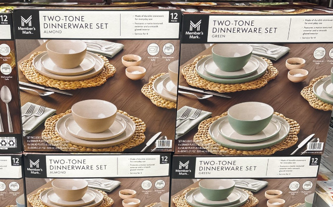 Members Mark 12 Piece Two Tone Dinnerware Sets Members Mark 12 Piece Two Tone Dinnerware Sets