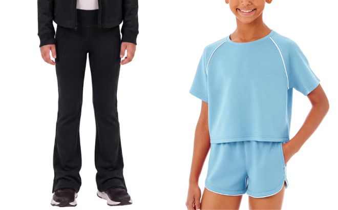 Members Mark Girls Active Leggings and Girls Sandwash T Shirt Members Mark Girls Active Leggings and Girls Sandwash T Shirt