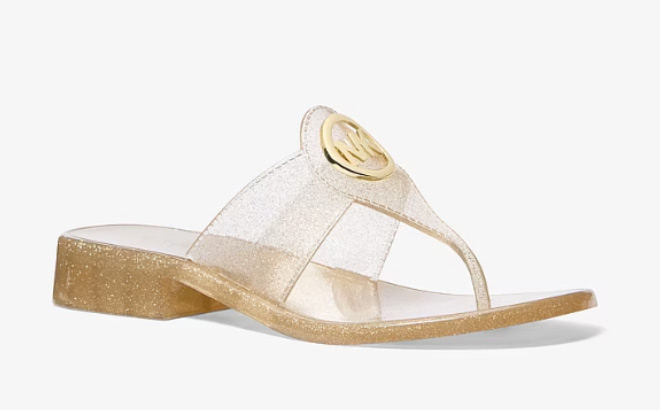 Michael Kors Hannah Glitter Jelly Thong Sandals