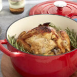 Mingle Co 5 Quart Enameled Cast Iron Dutch Oven in Red Color
