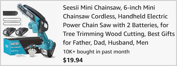 Mini Chainsaw at Checkout