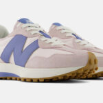 New Balance Womens 327 Sneakers in Pink Salt with Fairweather Blue
