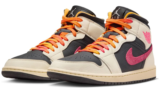 Nike Air Jordan 1 Mid SE Basketball Womens Sneakers