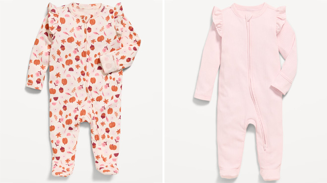 Old Navy Baby Ruffle Trim Sleep Play Footed One Piece Old Navy Baby Ruffle Trim Sleep Play Footed One Piece