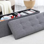 Ornavo Home Foldable Large Storage Ottoman Bench