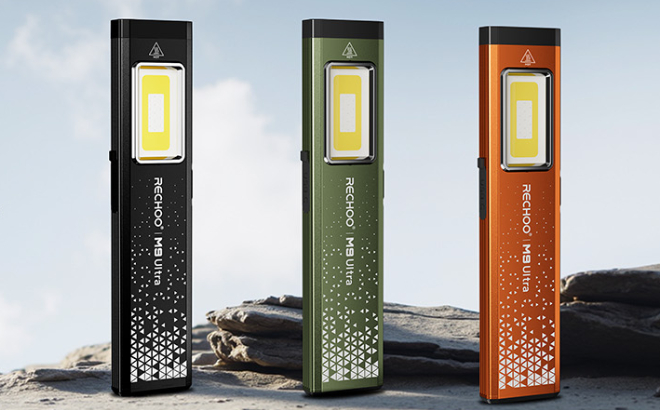 RECHOO Flat EDC Rechargeable Mini Flashlights