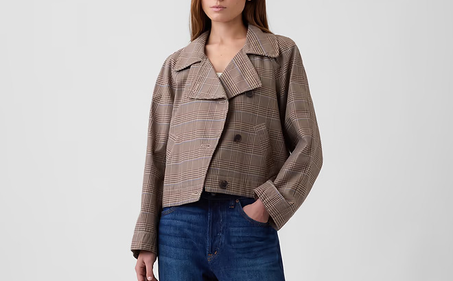 Relaxed Cropped Trench Coats Relaxed Cropped Trench Coats