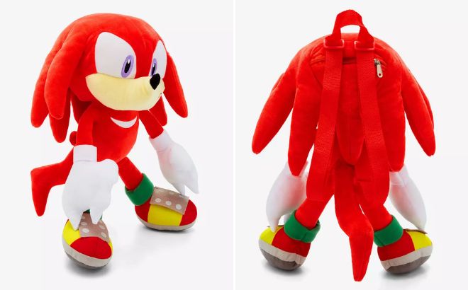 Sonic The Hedgehog Knuckles Plush Mini Backpack Sonic The Hedgehog Knuckles Plush Mini Backpack