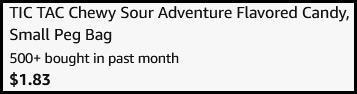 TIC TAC Chewy Sour Adventure Flavored Candy Checkout TIC TAC Chewy Sour Adventure Flavored Candy Checkout