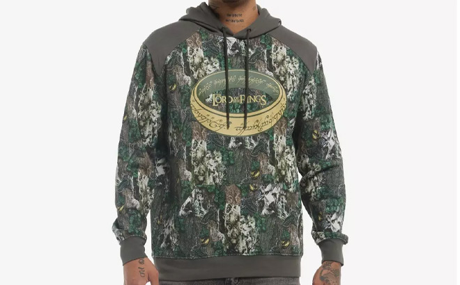 The Lord Of The Rings Camouflage Icons Mens Hoodie