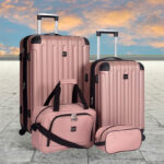 Travelers Club Midtown 4 Piece Hardside Luggage Set on the Floor